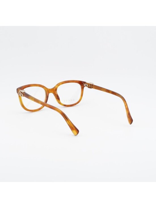 Gucci GG1075O 002 Eyeglasses Light Havana 48mm Square Frame main image 6